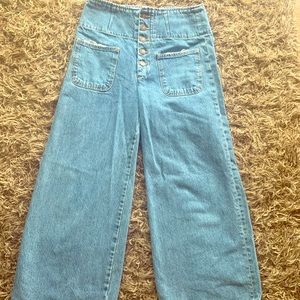 Free People wide leg denim jeans